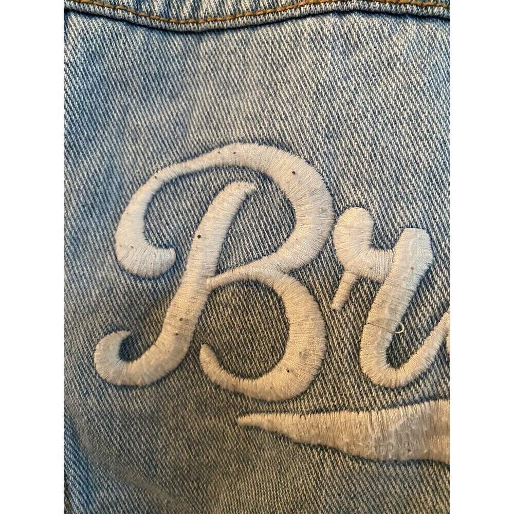 Forever21 light denim jacket with BROOKLYN embroidery. Sz. S - Picture 5 of 5